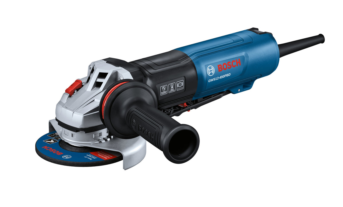 Bosch GWS12-450PBD 4 ½ In. Ergonomic Angle Grinder with No Lock-On Paddle Switch