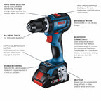 Bosch GSB18V-800C 1/2 In. Hammer Drill/Driver