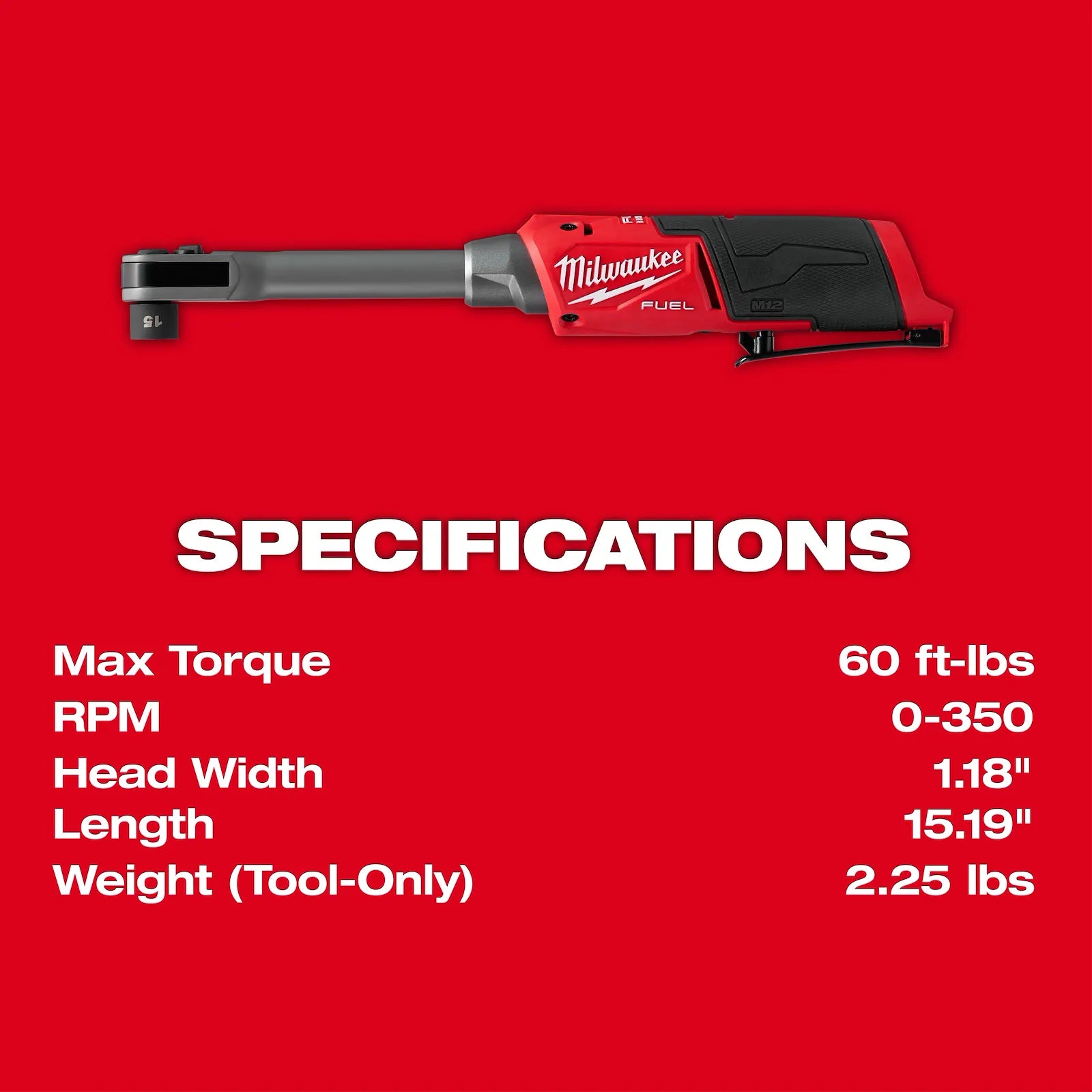 M12 FUEL™ INSIDER™ Extended Reach Box Ratchet