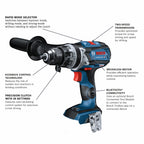 Bosch GSB18V-975CN 18V Brushless Connected-Ready 1/2 In. Hammer Drill/Driver (Tool Only)