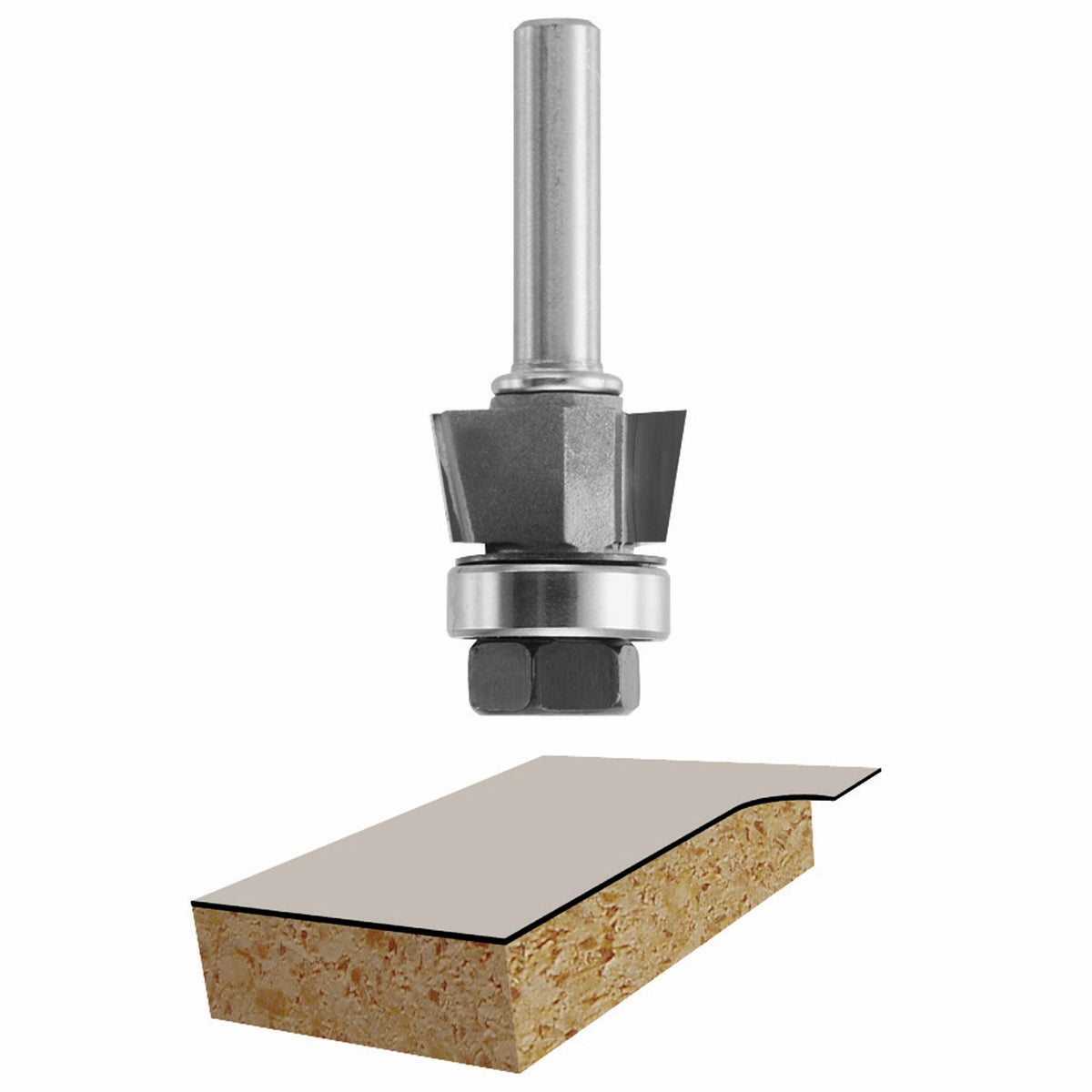 Bosch 85431M 10° x 3/8 In. Carbide Tipped 2-Flute Bevel Trim Assembly Bit