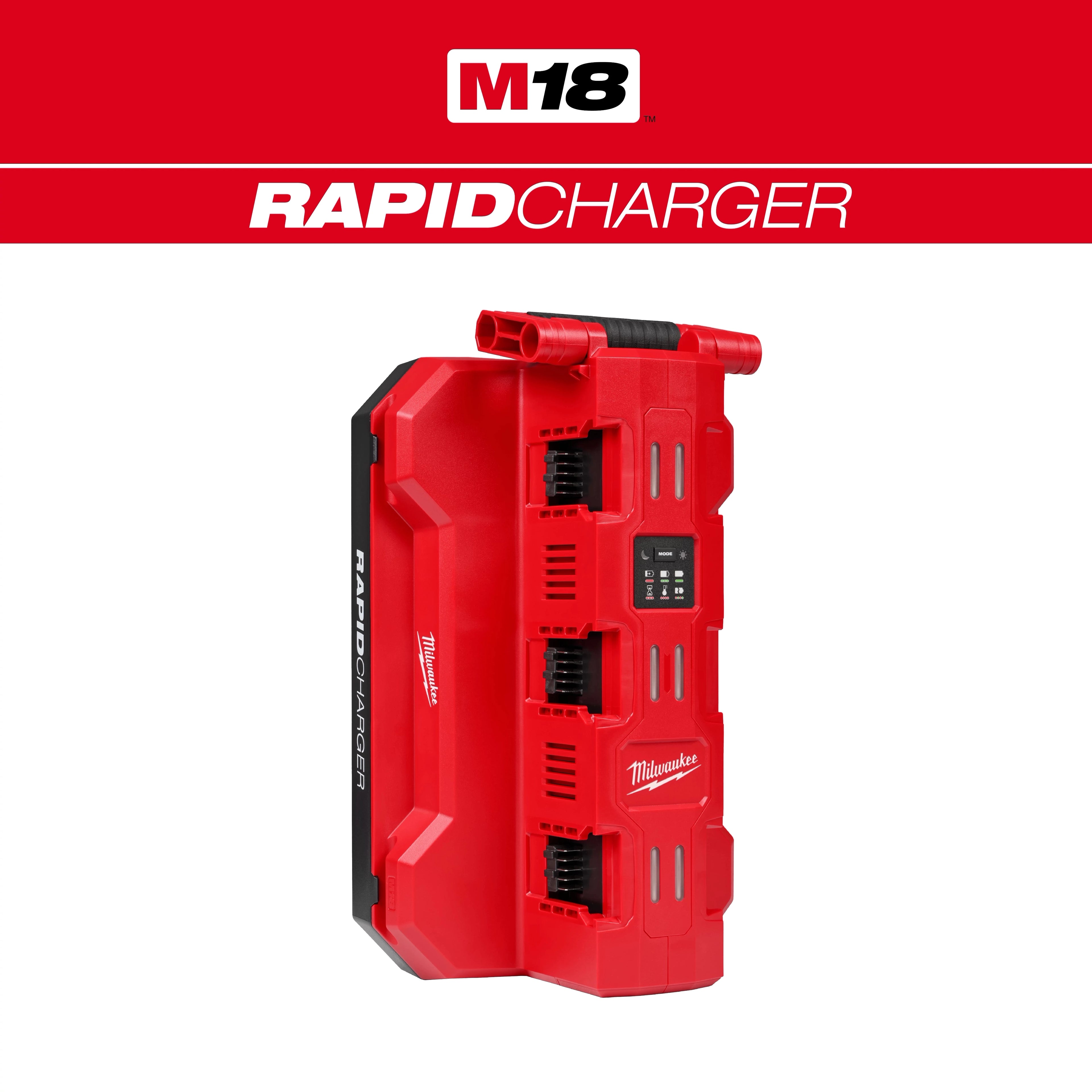 M18™ Six Bay Daisy Chain Rapid Charger w/ PACKOUT™ Compatibility