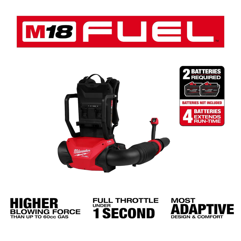 Milwaukee M18 FUEL Dual Battery Backpack Blower – Configuration Options