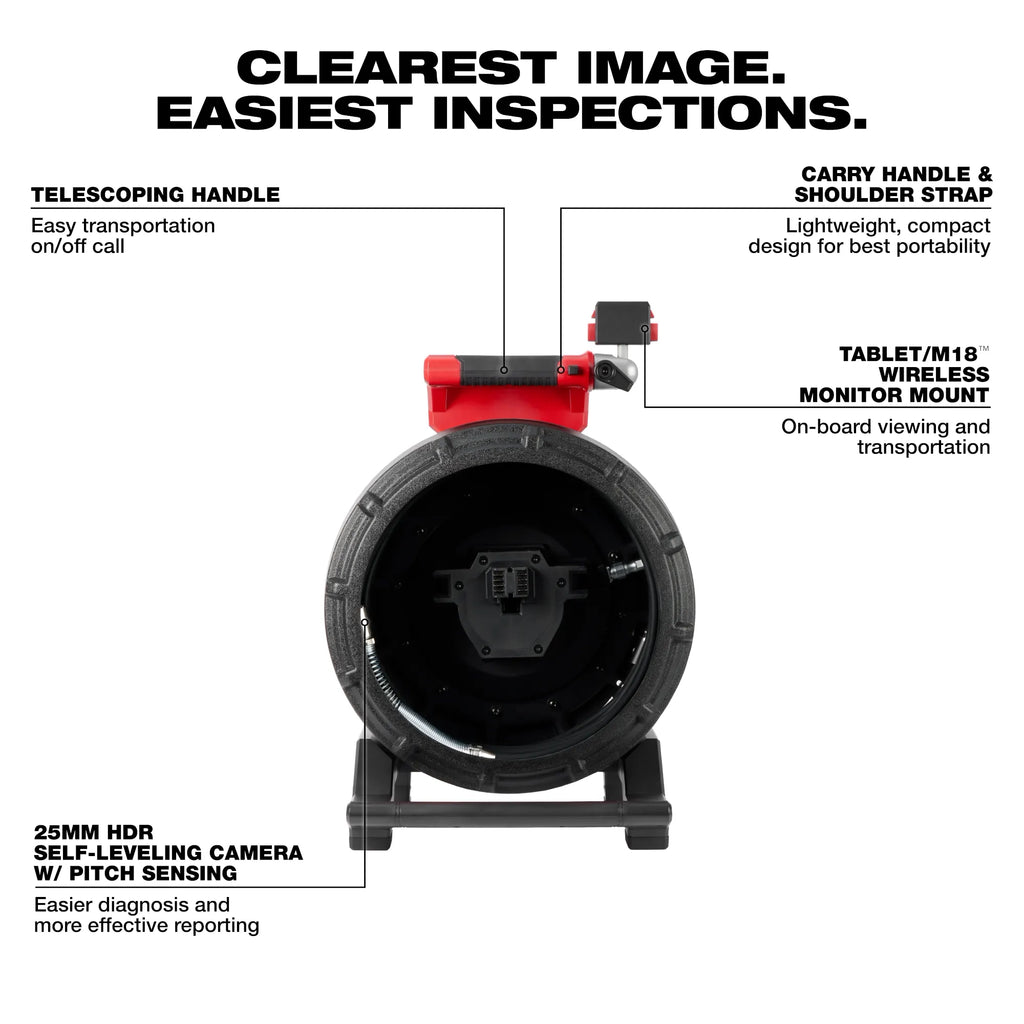 100’ Flexible Modular Pipeline Inspection Reel