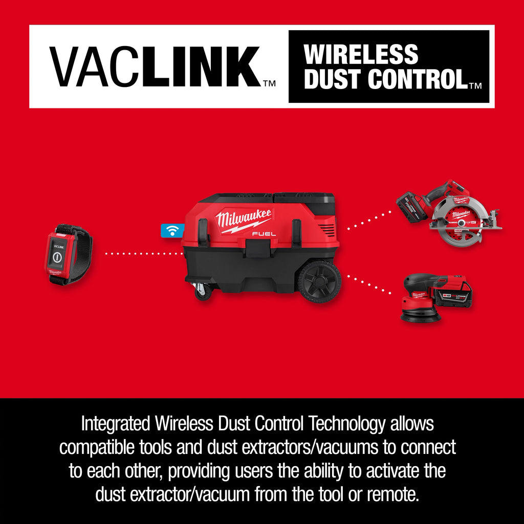 M18 FUEL™ 9 Gallon Dual Battery Dust Extractor w/ PACKOUT™ Compatibility and VACLINK™