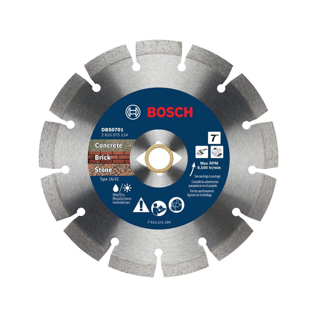 Bosch DBS0701 7 In. Segmented Rim Bladel for Rough Cuts