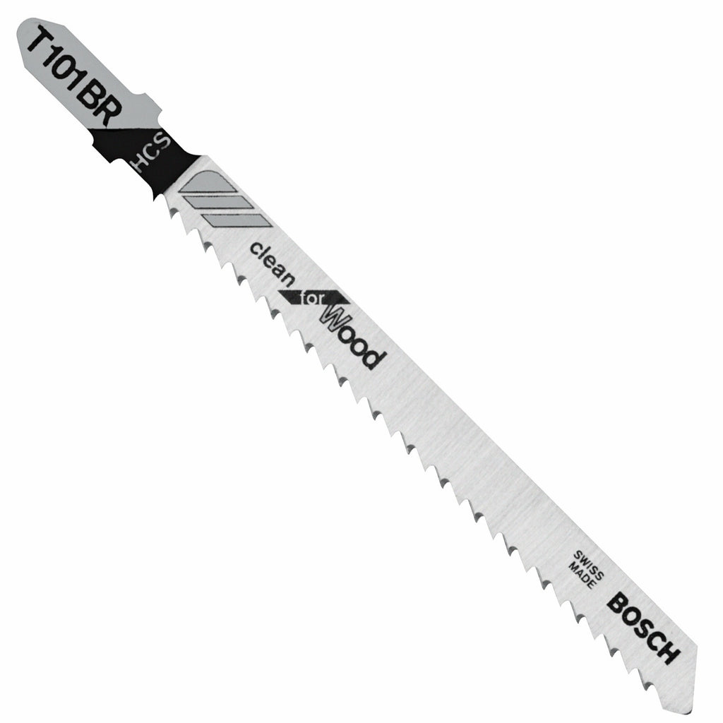 Bosch T101BR100 100 pc. 4 In. 10 TPI Reverse Pitch Clean for Wood T-Shank Jig Saw Blades
