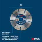 Bosch DBSX0501 5 In. X-LOCK Segmented Rim Blade