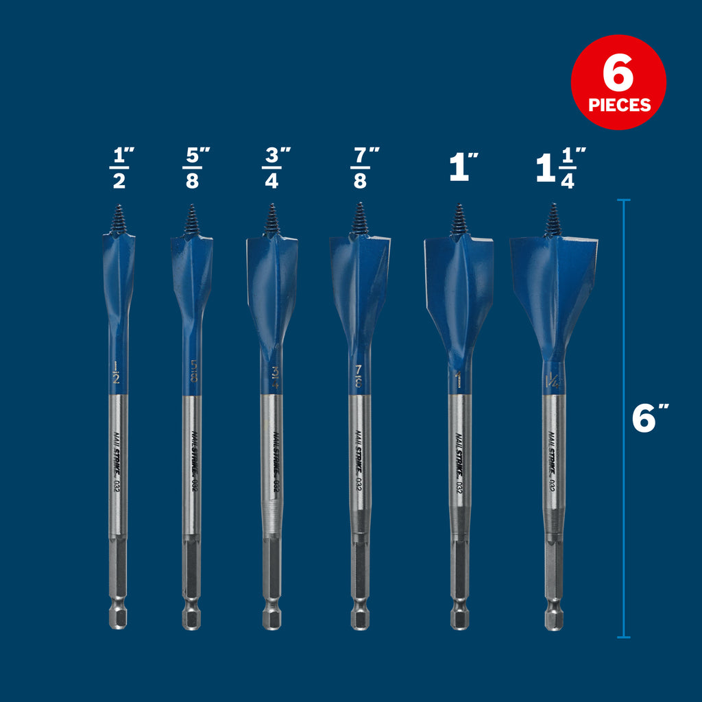 Bosch NS5006 6 pc. Nail Strike Wood-Boring Bit Set