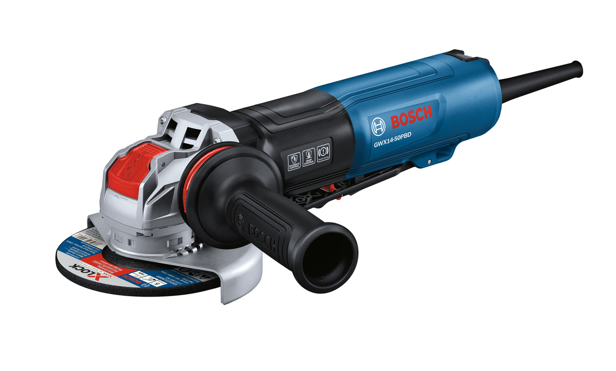 Bosch GWX14-50PBD 5 In. X-LOCK Angle Grinder with Brake and No Lock-On Paddle Switch