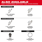 M12 FUEL™ High Speed Chain Snake for 1-1/4”-2” Pipes