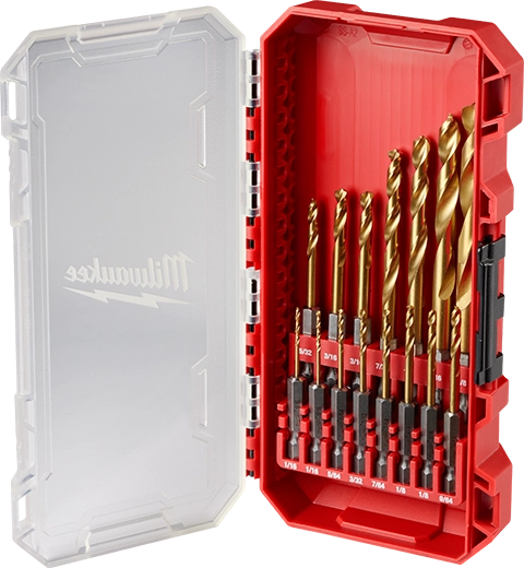 15PC SHOCKWAVE™ Impact Duty RED HELIX™ Titanium Drill Bit Set