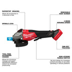M18 FUEL™ 4-1/2"-6" Variable Speed Braking Grinder, Paddle Switch w/ ONE-KEY™