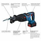 Bosch GSA18V-110B14 PROFACTOR 18V 1-1/8 In. Reciprocating Saw Kit with (1) CORE18V 8 Ah High Power Battery