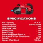 M18 FUEL™ Deep Cut Dual Trigger Band Saw w/ ONE-KEY™