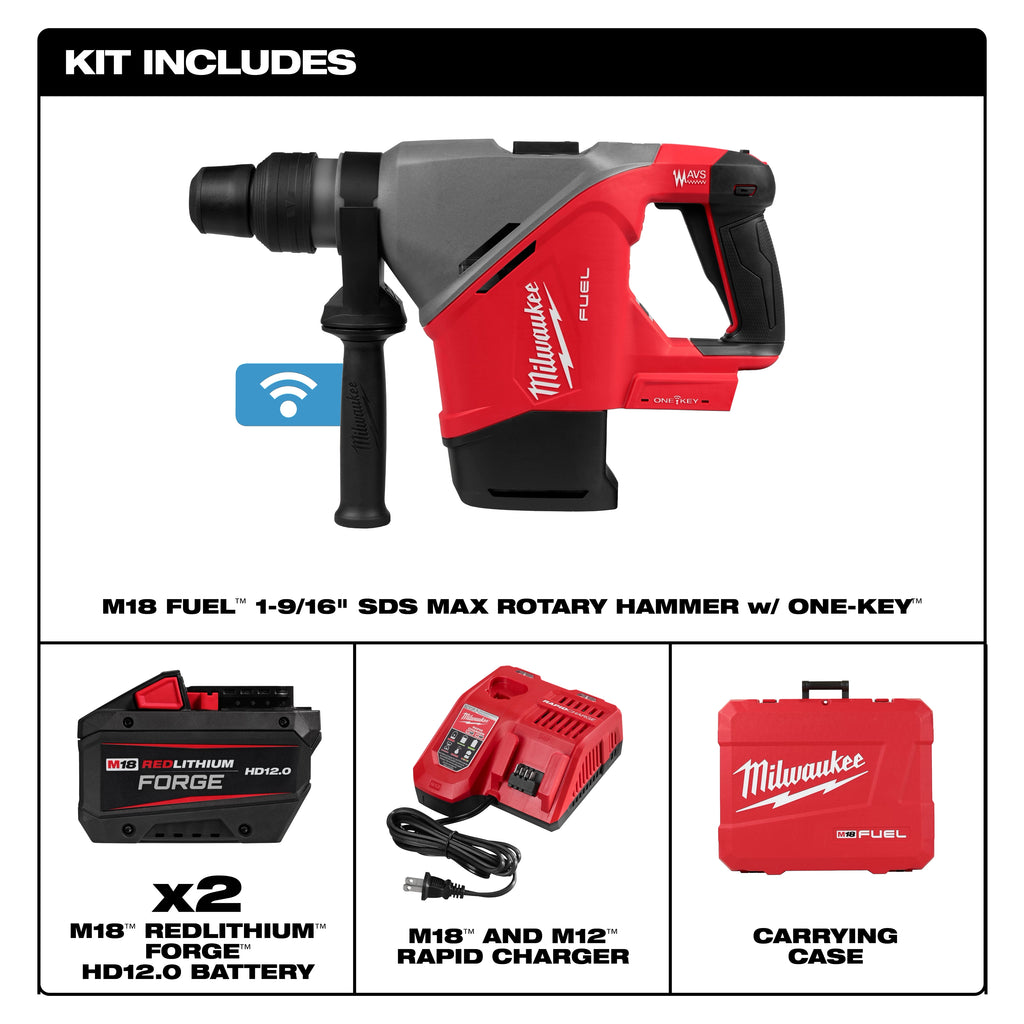 M18 FUEL™ 1-9/16" SDS Max Rotary Hammer w/ ONE KEY™