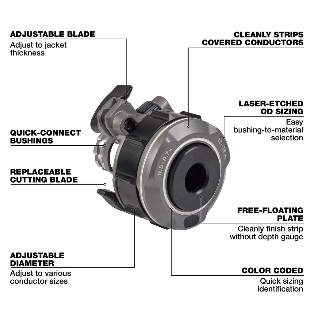 0.5" - 0.7" Adjustable Bushing for M18 FUEL™ Covered Conductor Cable Stripper