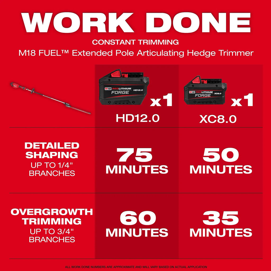 M18 FUEL™ Extended Pole Articulating Hedge Trimmer