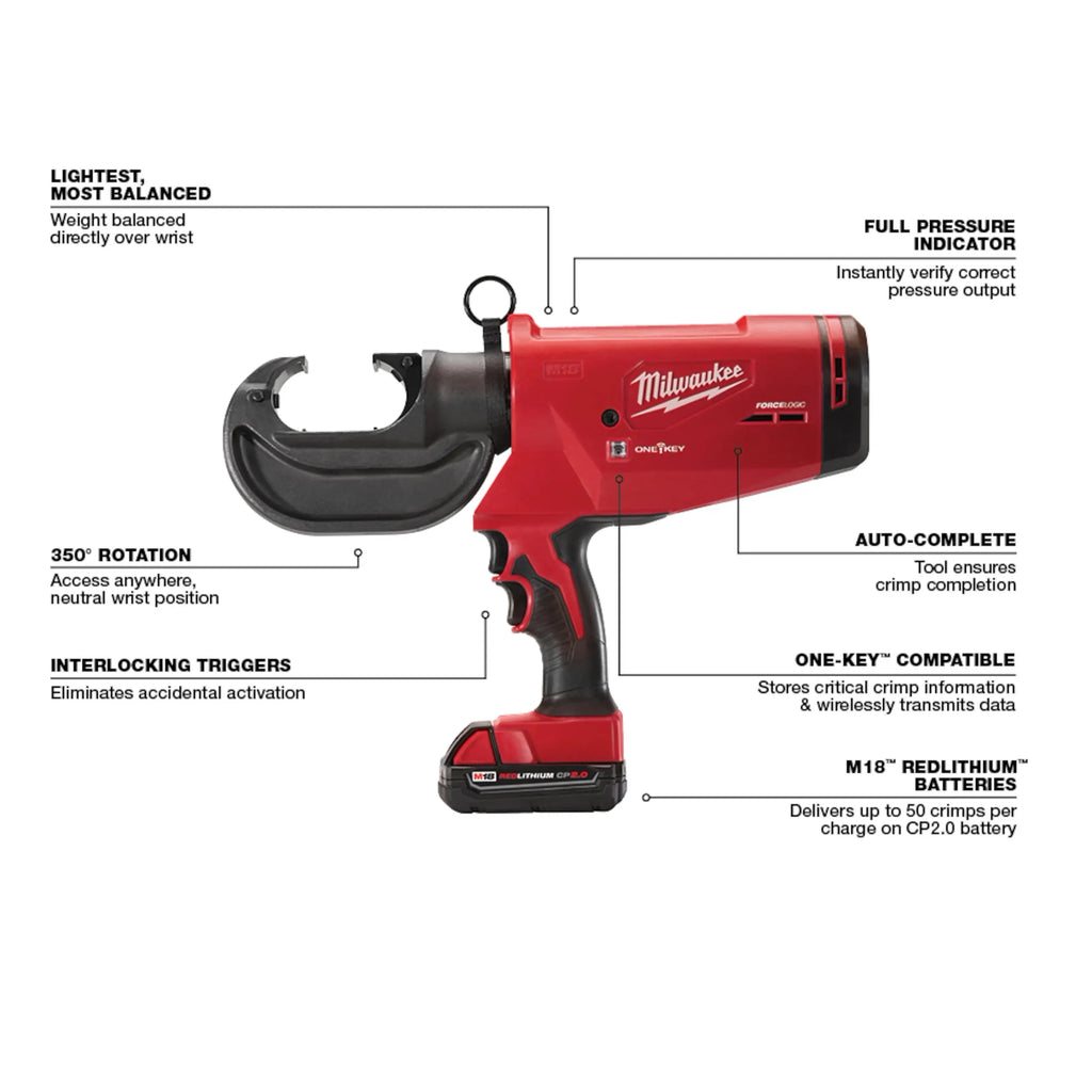 Milwaukee M18 FORCE LOGIC 750 MCM Crimper | 2779-20