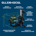 Bosch GLL330-42CGL 12V Max 360⁰ Connected Green-Beam Three-Plane Leveling and Alignment Laser with (1) 12V Battery