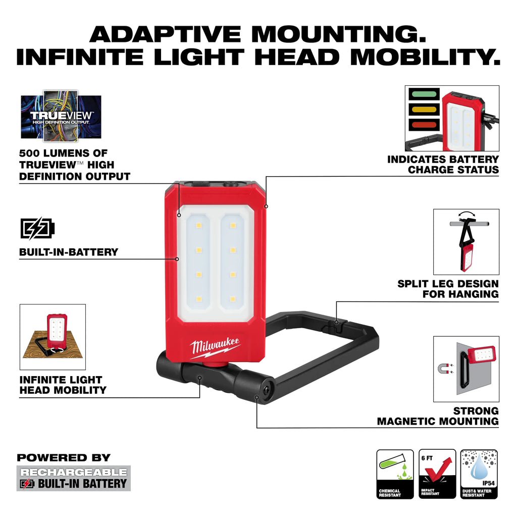 Milwaukee Rechargeable Low-Profile Magnetic Task Light | 2013R