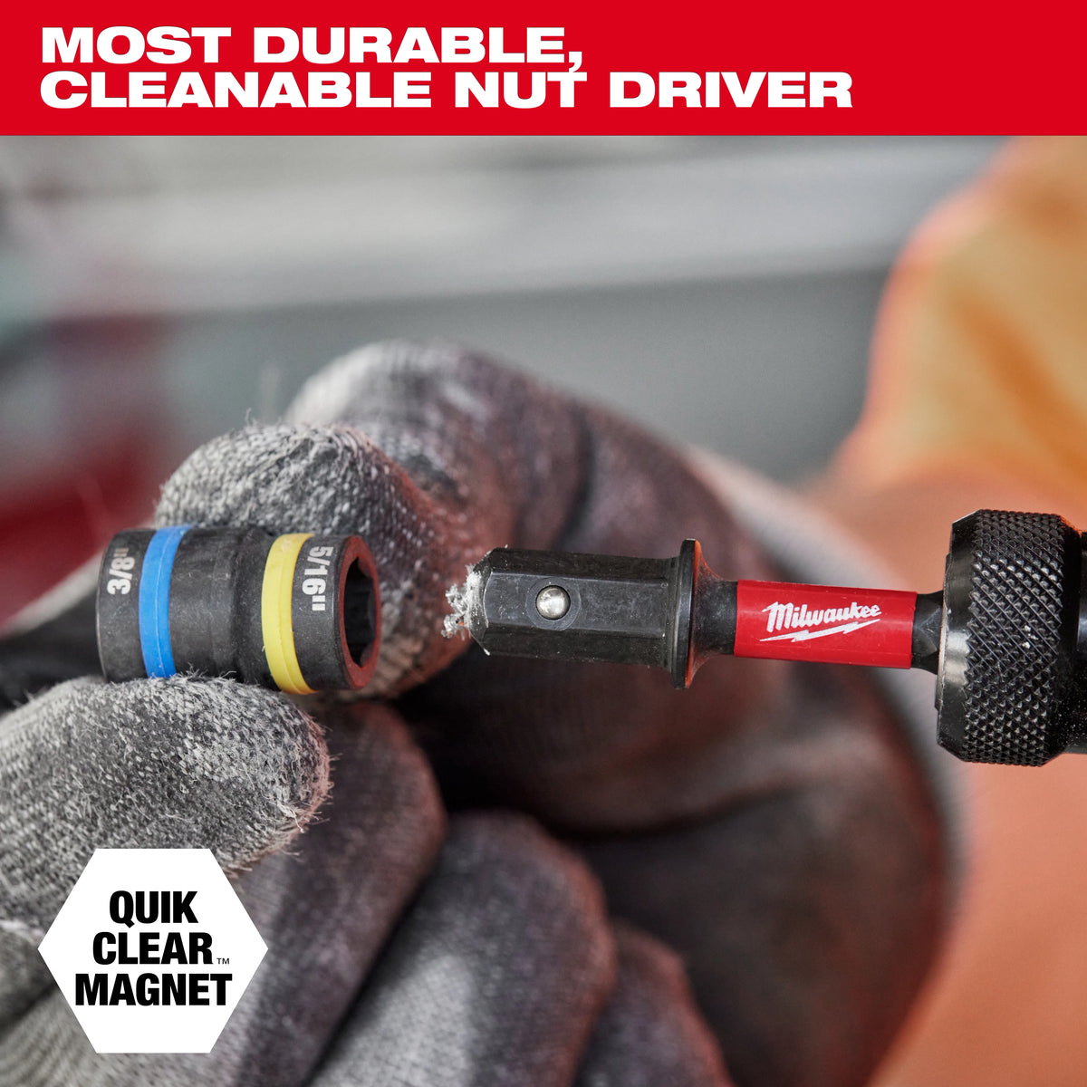 2PC SHOCKWAVE™ Impact Duty QUIK-CLEAR™ 2-in-1 Magnetic Nut Driver Set