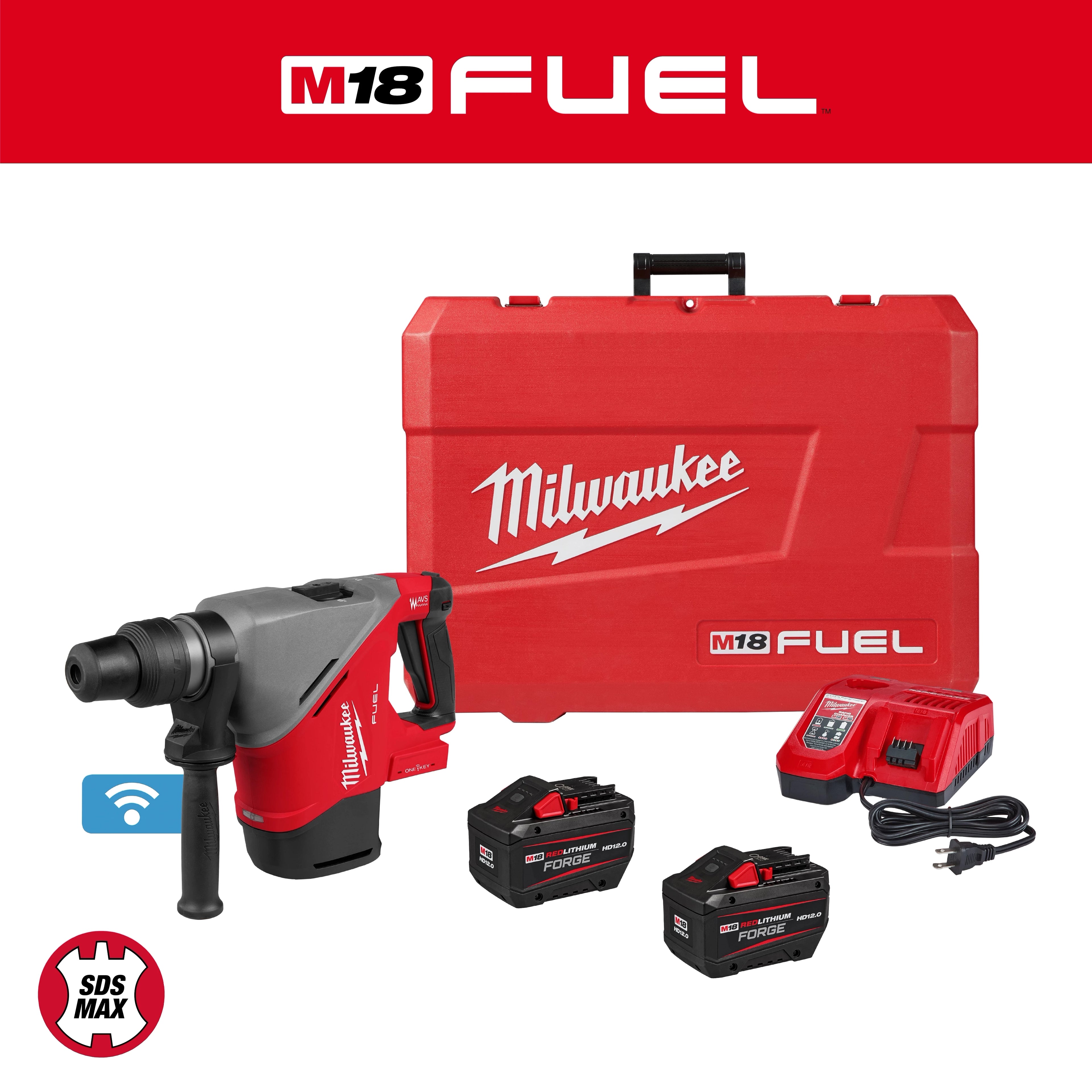 M18 FUEL™ 1-9/16" SDS Max Rotary Hammer w/ ONE KEY™