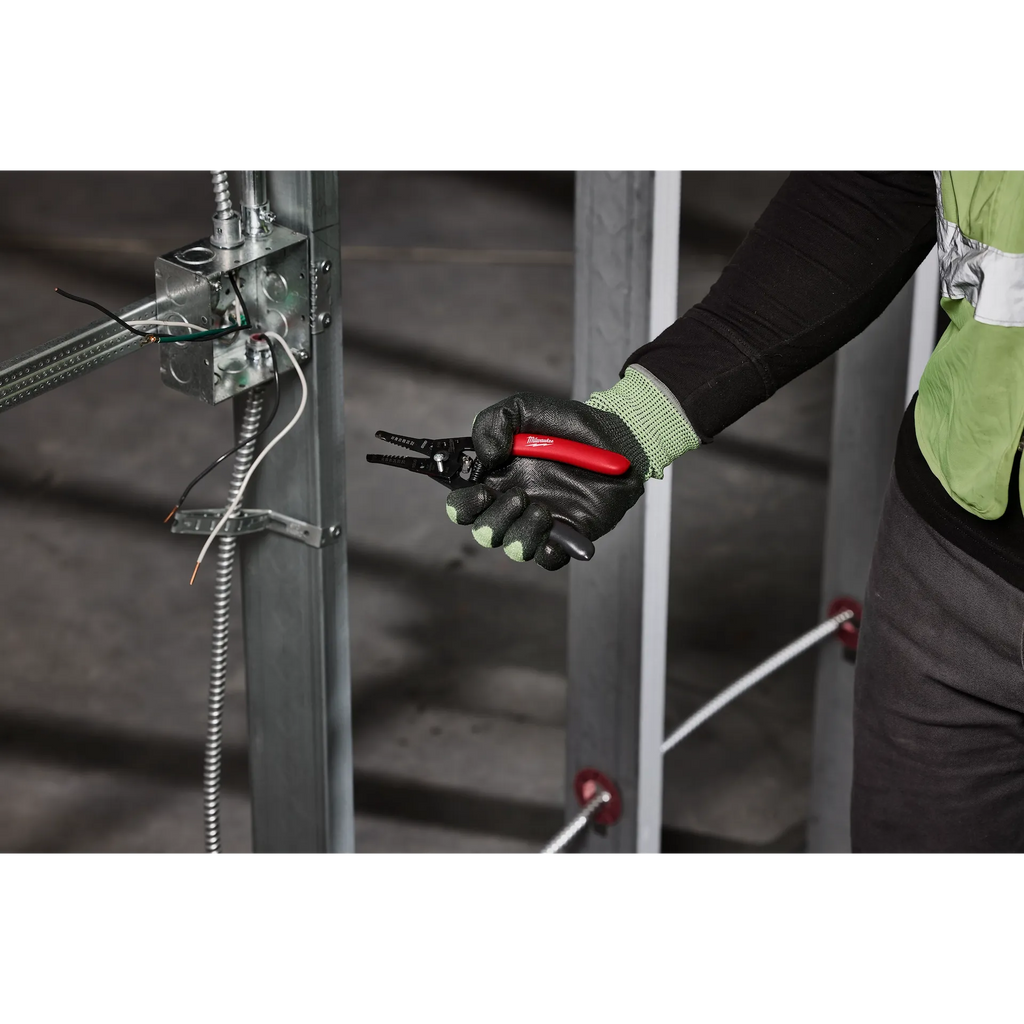 Milwaukee 20-32 AWG Low Voltage Dipped Grip Wire Stripper & Cutter | 48-22-3080