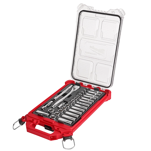 32pc 3/8" Metric Ratchet and Socket Set with PACKOUT™ Low-Profile Compact Organizer