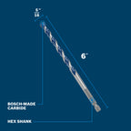 Bosch BXH08 5/16 In. x 6 In. Blue Xtreme Carbide Hammer Drill Bit