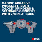 Bosch TCWX1S450P10 10 pc. 4-1/2 In. x .045 In. Type 1/41 X-LOCK Metal/Stainless Steel Fast Cutting Abrasive Wheel 60 Grit