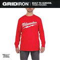 Milwaukee Heavy Duty Tee - Long Sleeve Logo Red L | 608R-L