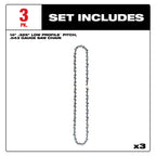 14" .325" LOW PROFILE™ Pitch, .043" Gauge Saw Chain (3 PK) - 49-16-2819 - image 2