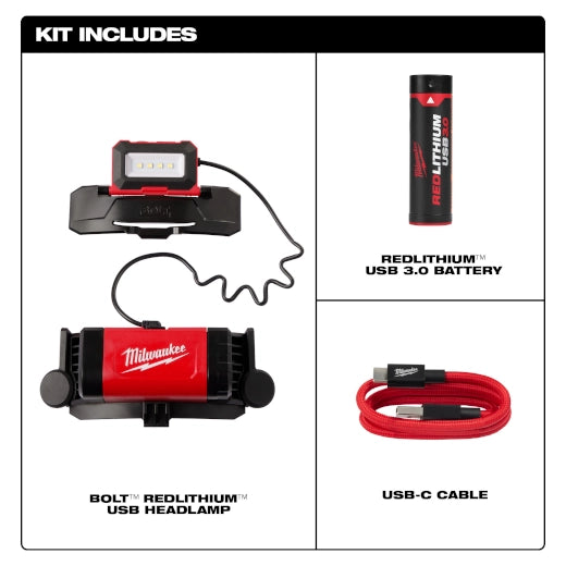 BOLT™ REDLITHIUM™ USB Headlamp