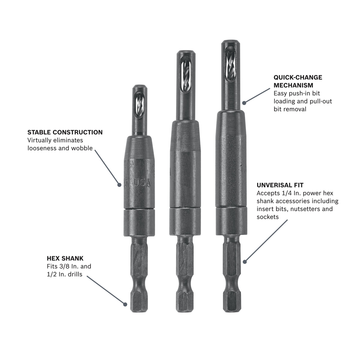 Bosch CC2430 3 pc. Screwdriving Bits Set