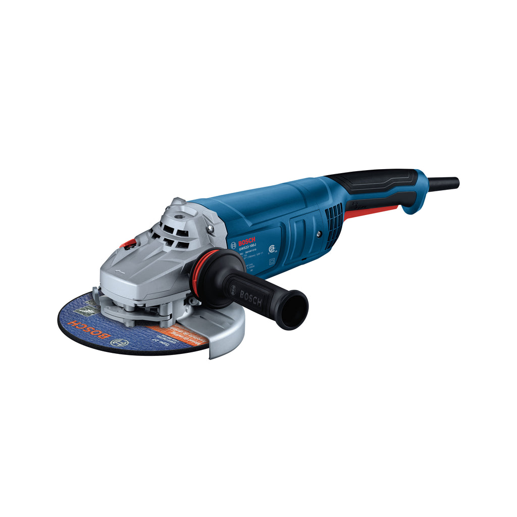 Bosch GWS22-180J 7 In. Large Angle Grinder – 15 Amp W/ Lock-On Trigger Switch