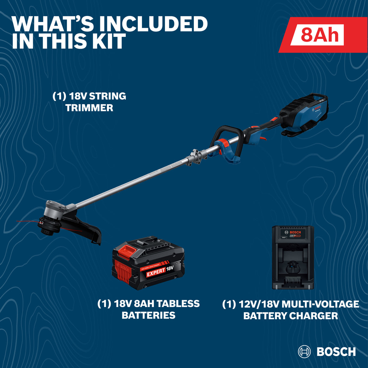 Bosch GRT18V-40N18X 18V String Trimmer Kit