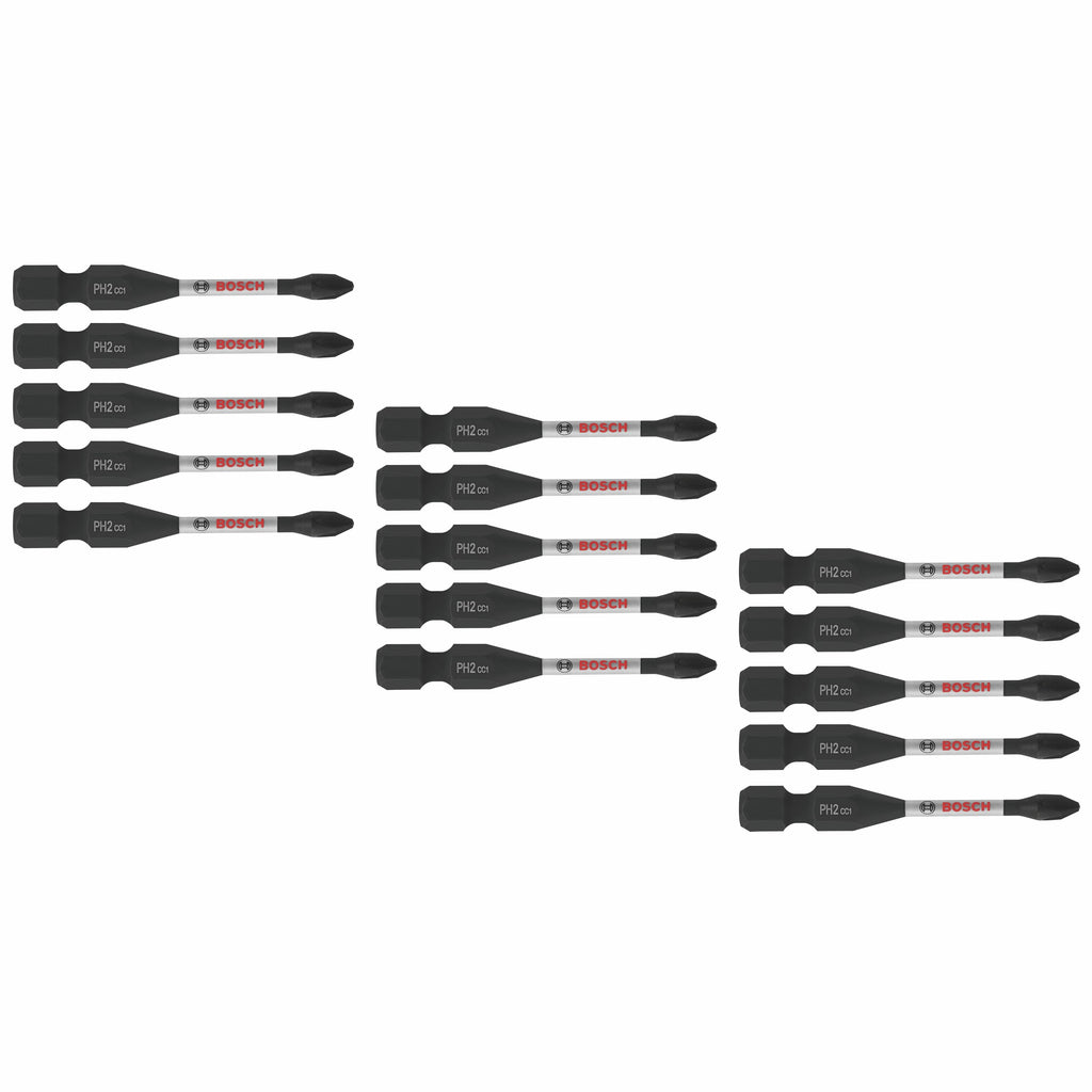Bosch ITDPH2215 15 pc. Driven 2 In. Impact Phillips #2 Power Bits