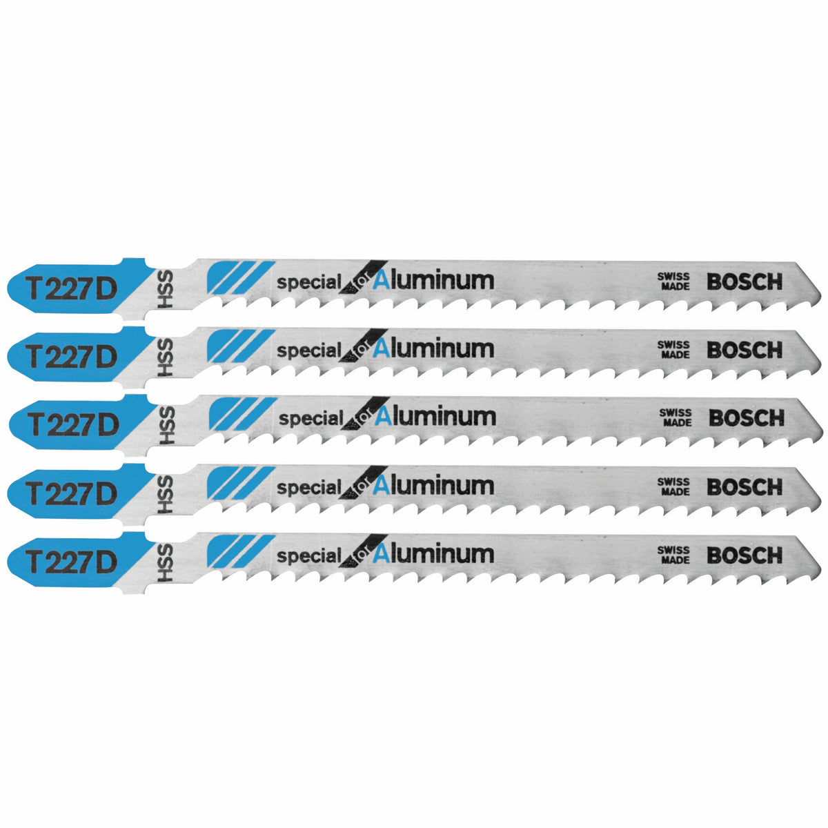 Bosch T227D 5 pc. 4 In. 8 TPI Special for Aluminum T-Shank Jig Saw Blades