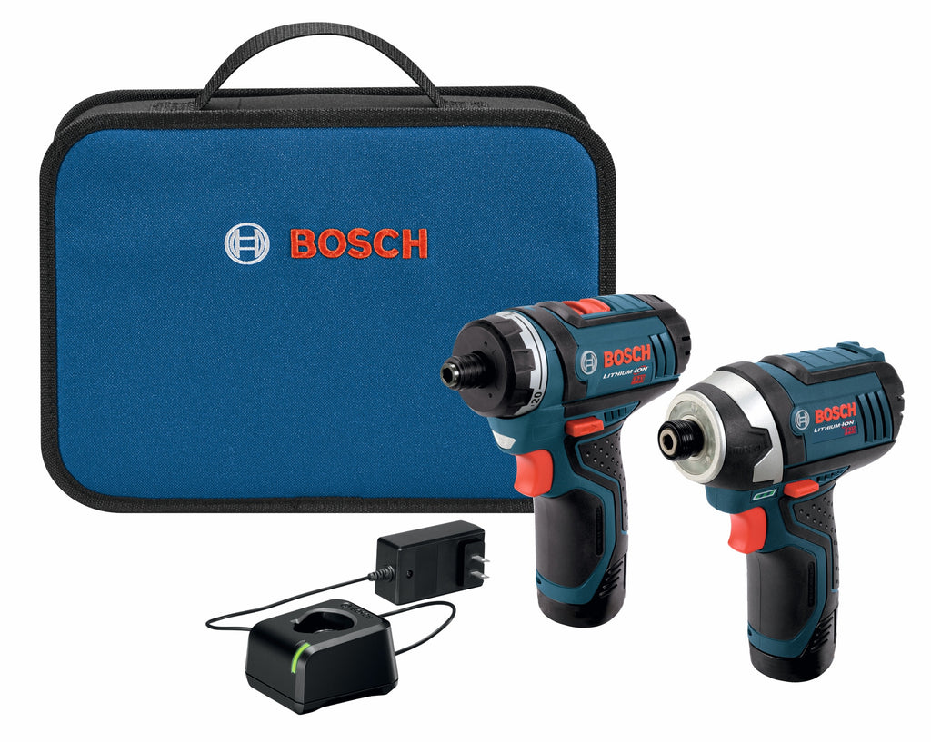 Bosch CLPK27-120 12V Max 2-Tool Combo Kit with Two-Speed Pocket Driver, Impact Driver and (2) 2.0 Ah Batteries