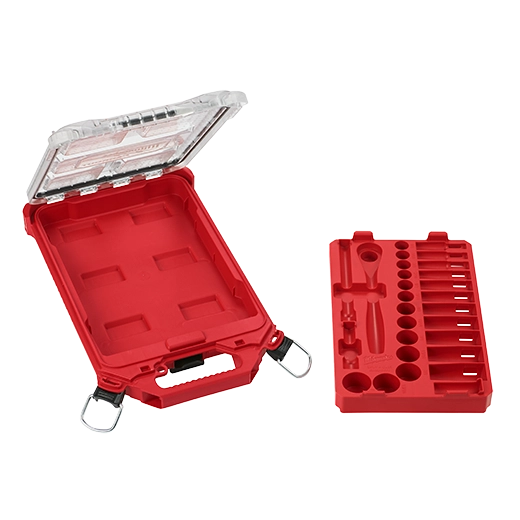 3/8” Drive 28pc Ratchet & Socket Set with PACKOUT™ Low-Profile Compact Organizer - SAE