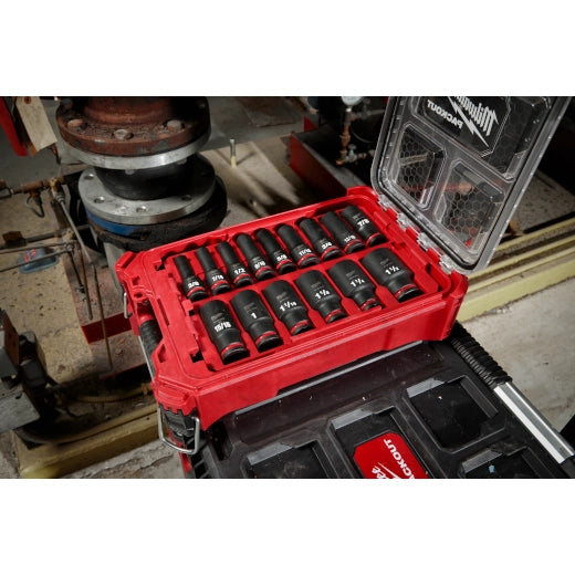 15PC SHOCKWAVE™ Impact Duty Socket 1/2” Drive SAE Set with PACKOUT™