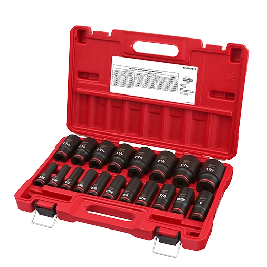 19PC SHOCKWAVE™ Impact Duty 1/2" Drive SAE Deep 6 Point Socket Set - 49-66-7012 - image 3