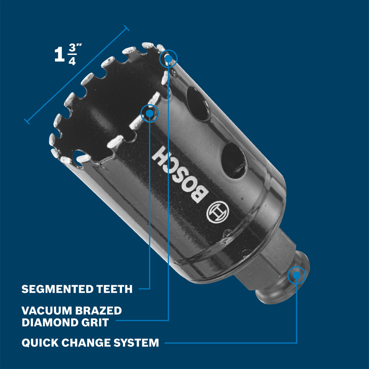 Bosch HDG134 1-3/4 In. Diamond Hole Saw