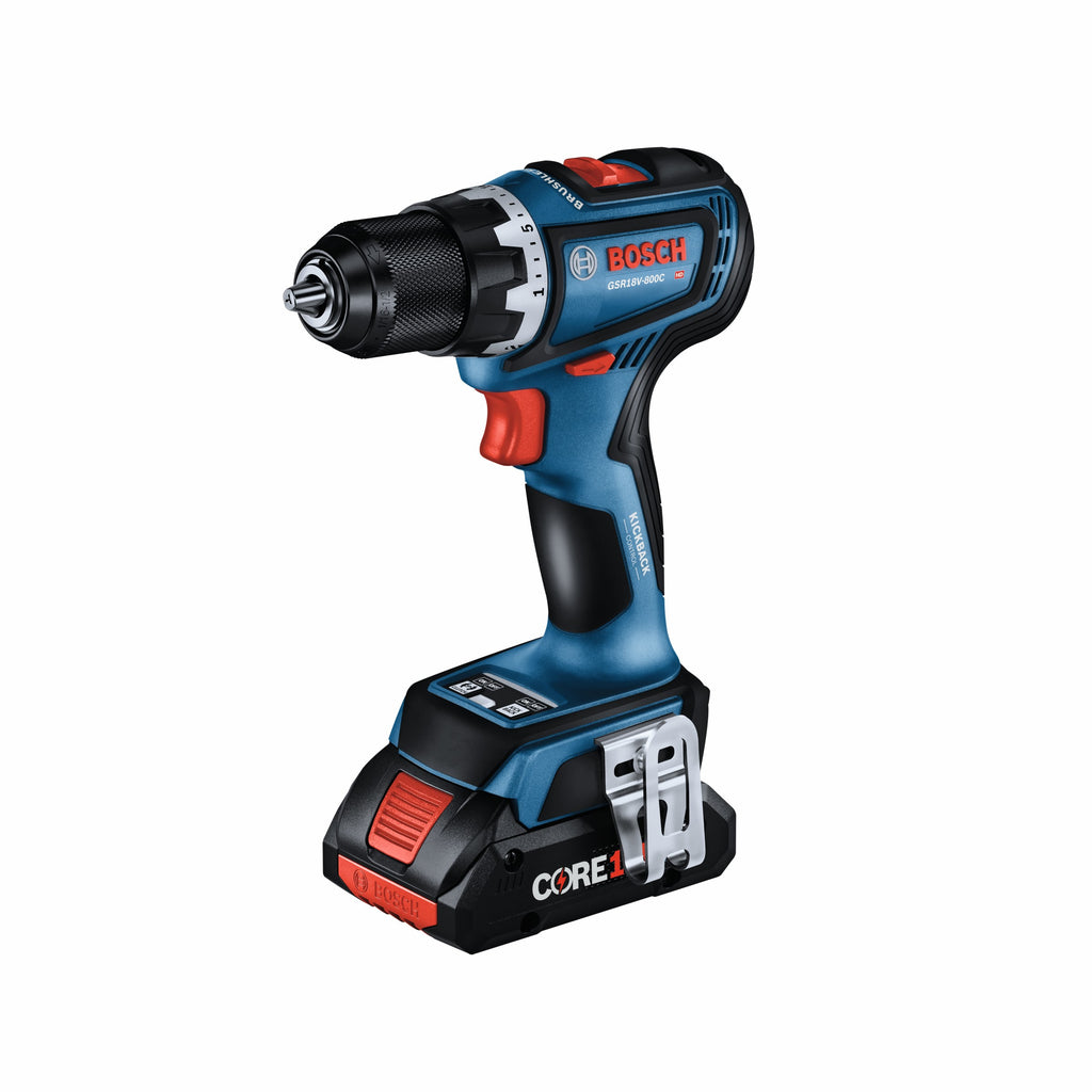 Bosch GSR18V-800CB24 18V Brushless Connected-Ready 1/2 In. Drill/Driver Kit with (2) CORE18V 4 Ah Advanced Power Batteries