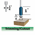 Bosch 84501M 1/4 In. x 1 In. Carbide Tipped 2-Flute Flush Trim Bit