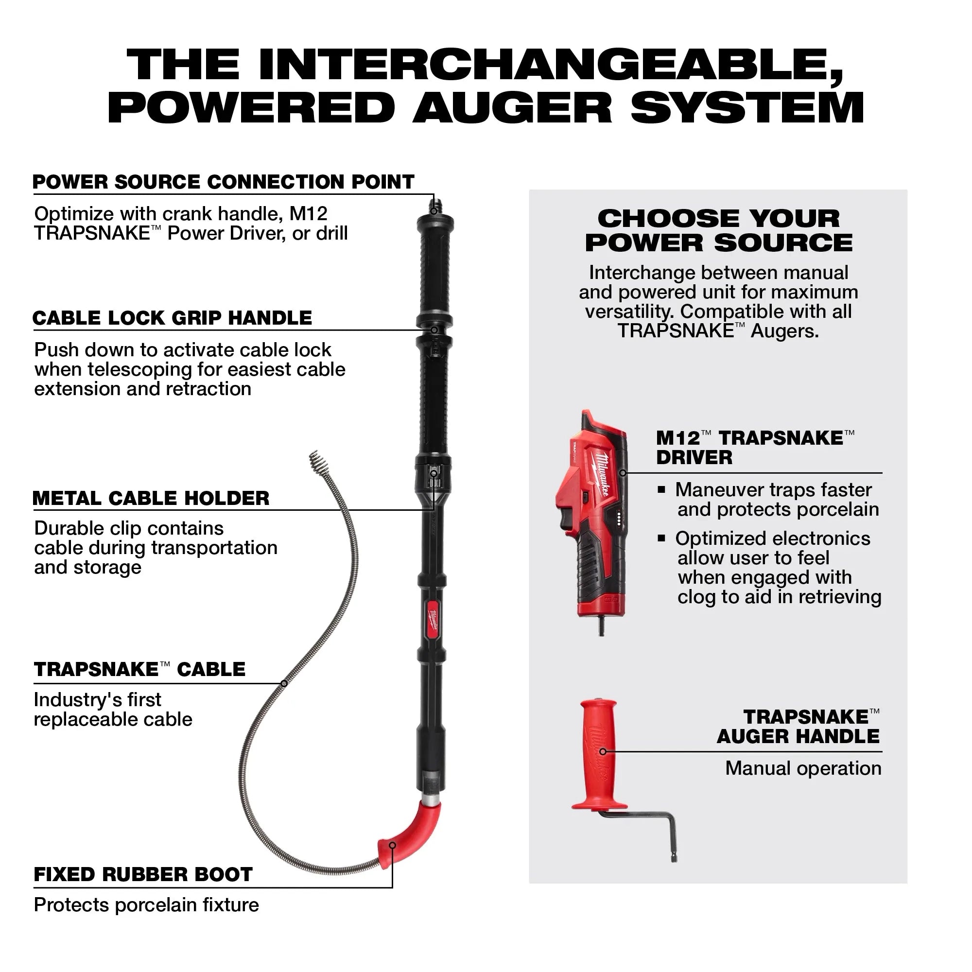M12™ TRAPSNAKE™ 6' Toilet Auger