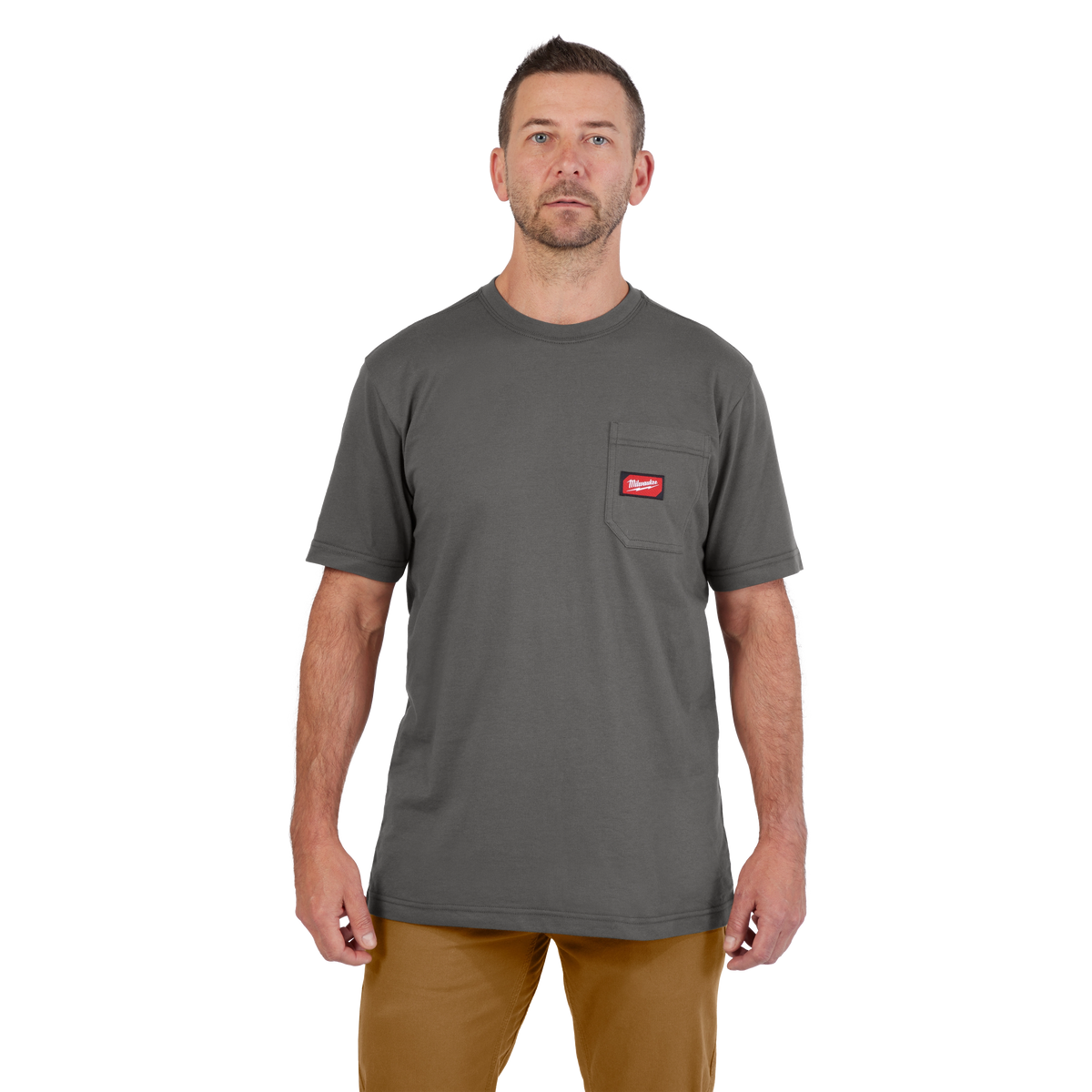 Milwaukee GRIDIRON Pocket T-Shirt - Short Sleeve - Gray