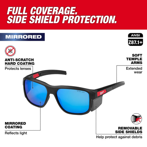 Full Frame Safety Glasses with Removable Side Shields