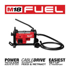M18 FUEL™ Sewer Sectional Machine w/ CABLE-DRIVE™ Kit
